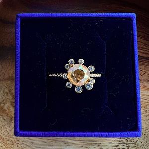 Swarovski | Sunburst Amber Ring (55) | NWOT